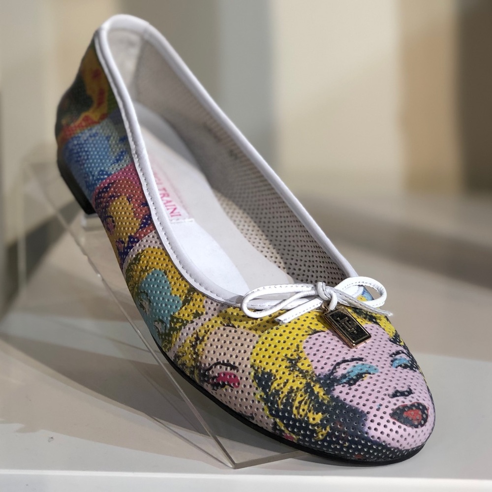 Women’s Pop-Art Printed Ballet Flat with Bow